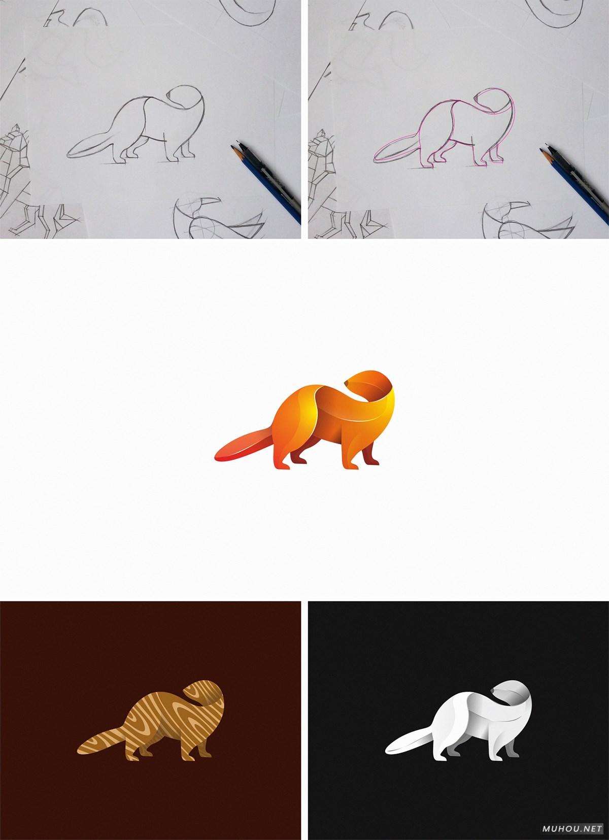 【标志设计】以色列Yuri Kartashev彩色几何动物图形LOGO设计 [70P] 2/2