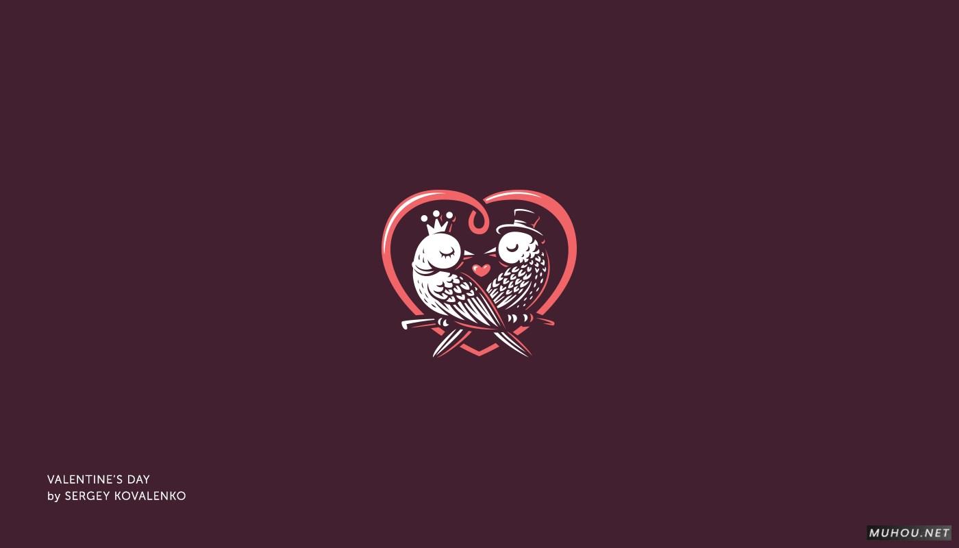 【标志设计】情人节爱情GIF动态LOGO设计 [31P]