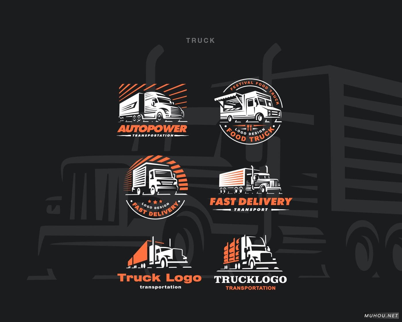 【标志设计】赛车越野卡车古典摩托汽车LOGO图形设计 [6P]