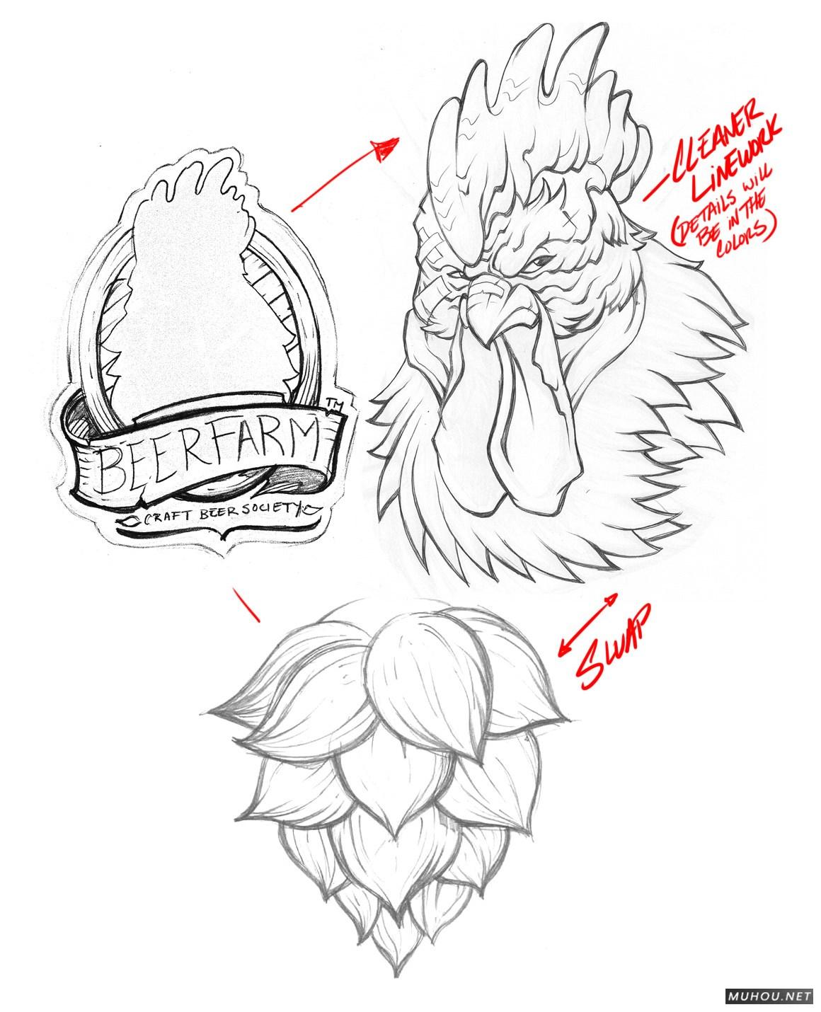 【标志设计】美国Dayne Henry Jr插画版动物头像LOGO设计 [41P]