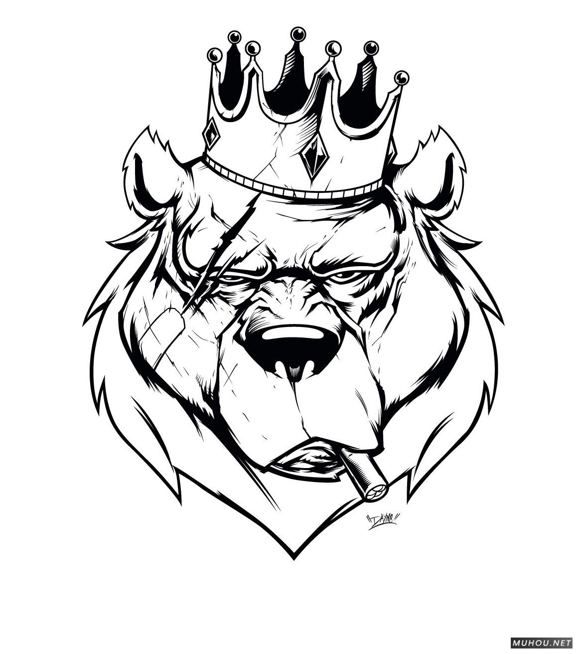 【标志设计】美国Dayne Henry Jr插画版动物头像LOGO设计 [41P]