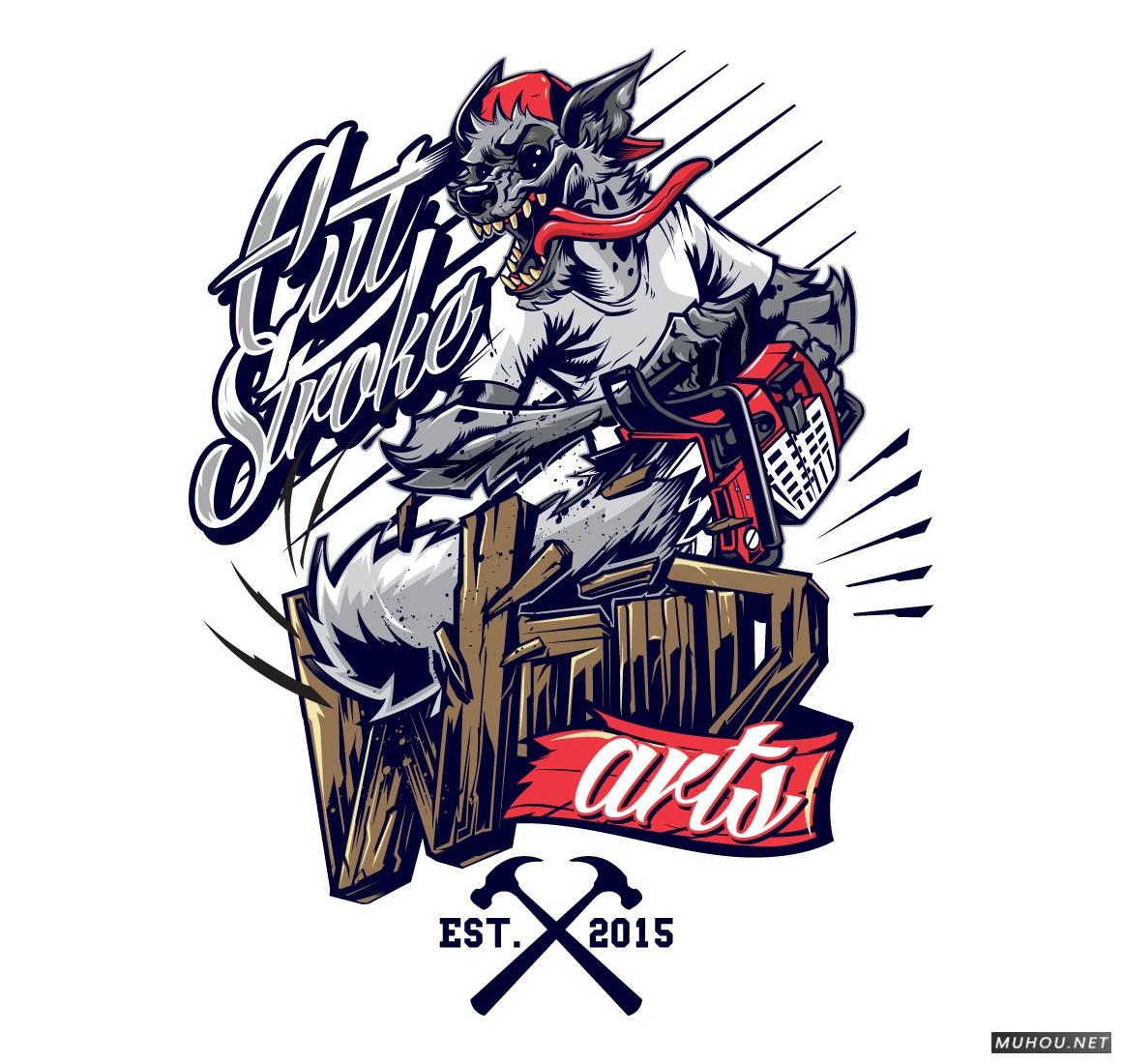 【标志设计】美国Dayne Henry Jr插画版动物头像LOGO设计 [41P]