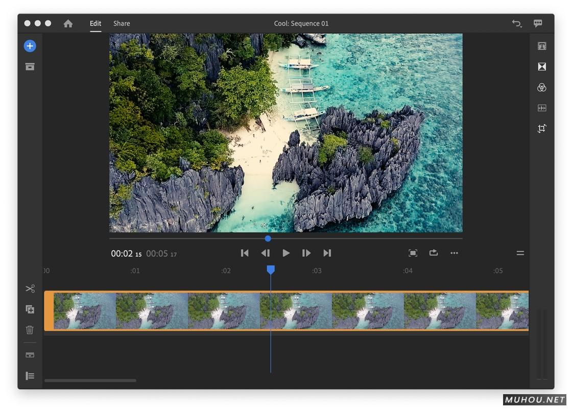 轻量视频编辑软件Adobe Premiere Rush CC v1.5.12.554 Multi Win x64破解版免费下载