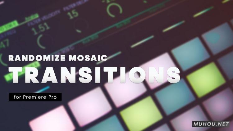 一套现代过渡-随机镶嵌视频PR模板|Transitions - Randomize Mosaic插图