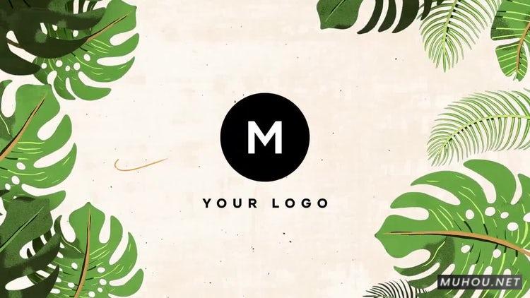 PR模板|自然热带树叶标志logo视频#Nature Tropical Leaves Logo