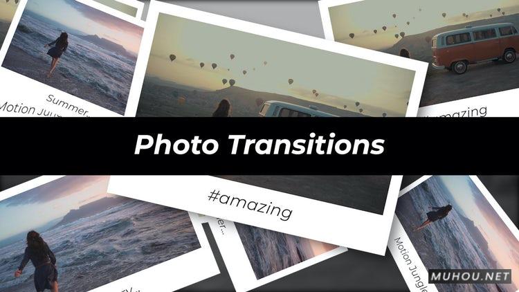 带边框照片转换动态画面PR视频模板#New Photo Transitions插图