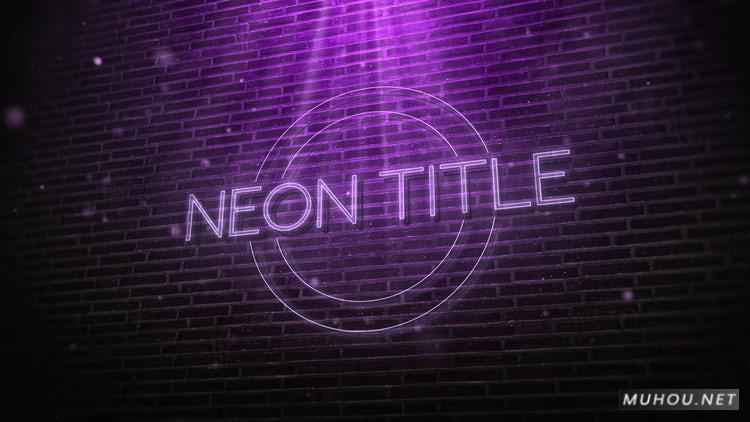 霓虹灯标题logo文字PR模板|#Neon Title插图