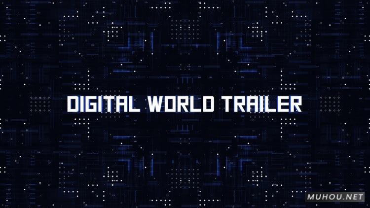 PR模板|数字世界预告片片头效果视频#Digital World Trailer