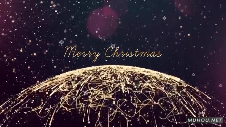 PR模板|圣诞祝福粒子发光片头包装设计视频#Christmas Wishes插图