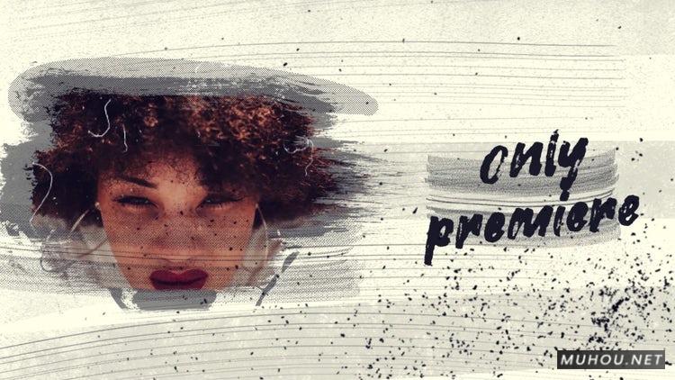 PR模板|时尚画笔视频效果手绘铅笔画模板#Stylish Brush Slideshow