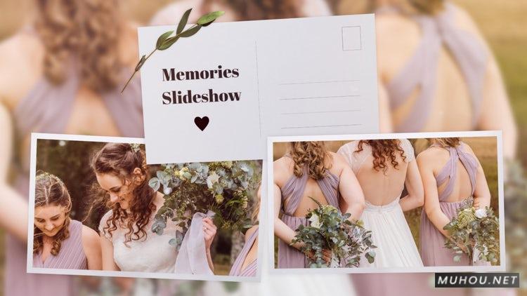 PR模板|浪漫唯美的婚礼结婚贺卡信视频包装模板#Slideshow插图