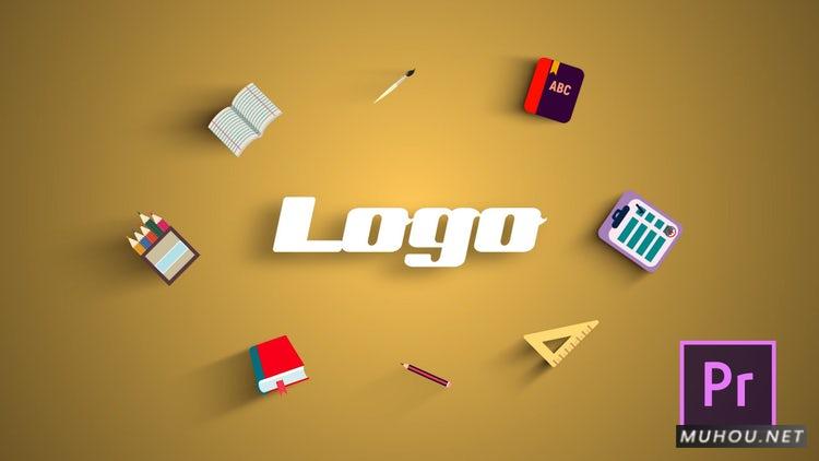 PR模板|学校教学教具动画logo标志展示模板#School Logo Reveal