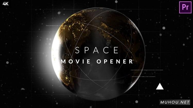 PR模板|太空电影片头星球旋转视频模板#Space Movie Opener