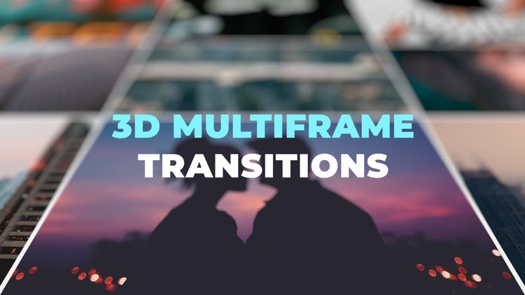 PR模板|三维多帧变换32组创意视频相册模板#3D Multiframe Transitions