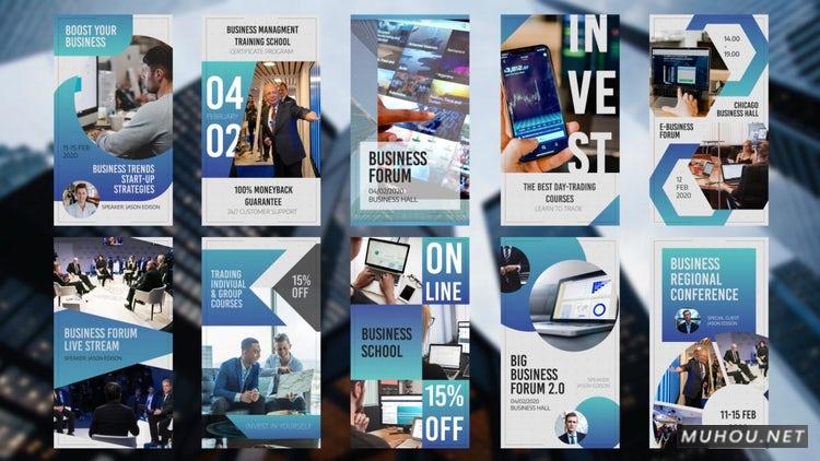 商业企业故事包19组图文视频PR模板|Business Corporate Stories Pack