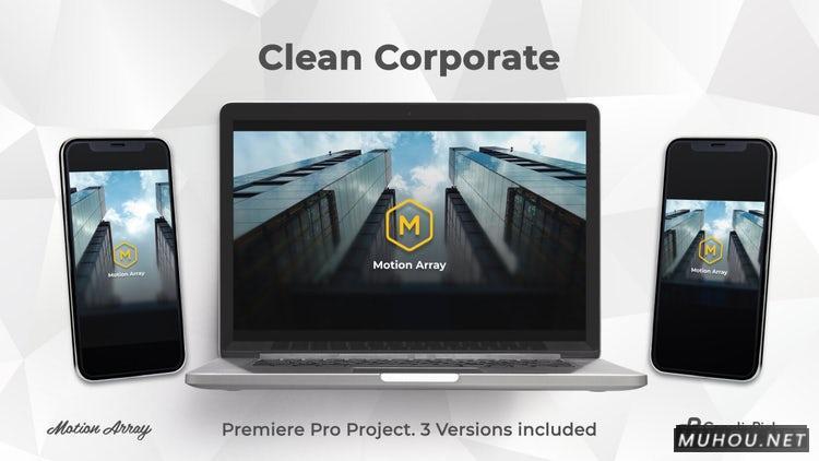 多分辨率企业图文动画片头视频PR模板#Clean Corporate插图