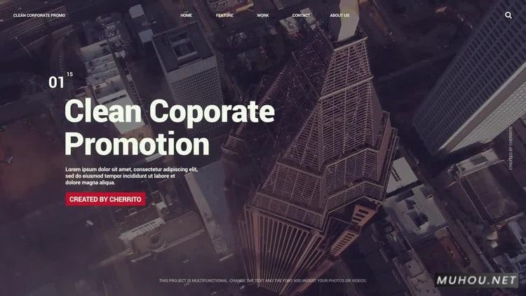 PR模板|干净的公司片头设计简介动画模板#Clean Corporate Opener