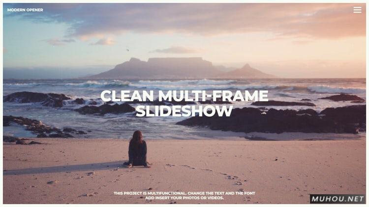 简单多帧幻灯片放映#Clean Multi-frame Slideshow视频PR素材模板插图