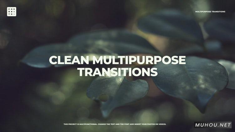 PR模板|多帧分割样式转换PR视频素材模板#Clean Multipurpose Transitions插图