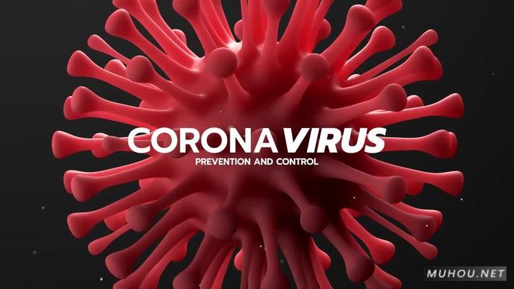 PR模板|新冠状病毒三维立体动画视频模板#Corona Virus Opener