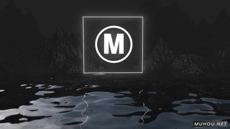 PR模板|深色LOGO标志发光&暗色场景视频模板#Dark Logo