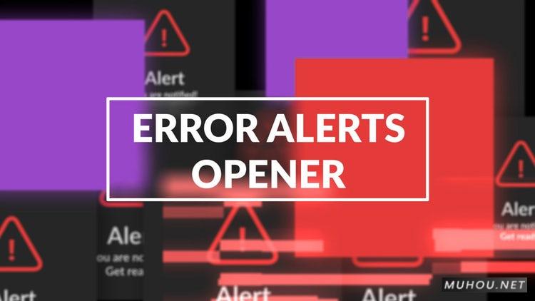 PR模板|错误信息故障片头黑客病毒入侵电脑#Error Messages Glitch Opener