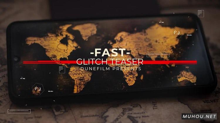 PR模板|快速故障4K全高清专业模板#Fast Glitch Teaser
