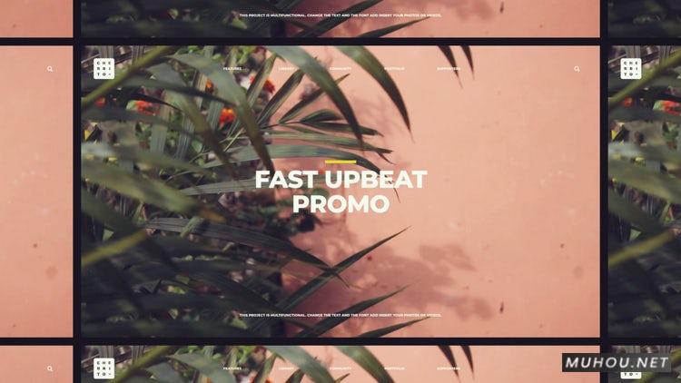 PR模板|三维空间照片排列展示视频PR素材模板#Fast Upbeat Promo插图