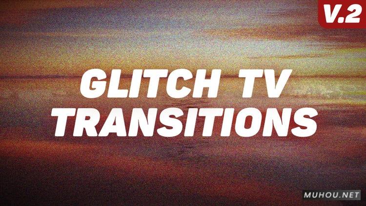 PR模板|故障电视转换12组信号不良视频设计模板#Glitch TV Transitions V.2