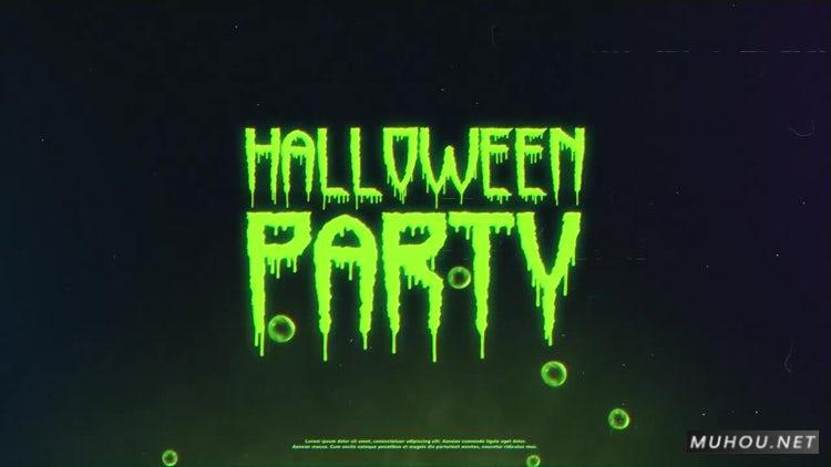 PR模板|万圣节绿色恐怖logo文字标志视频模板#Halloween Logo插图