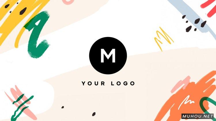 PR模板|手绘毛笔热带风格艺术logo视频模板#Hand Drawn Brush Tropical Logo