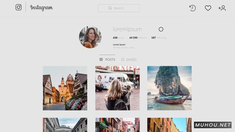 INS个人主页照片宣幻灯片放映PR模板#Instagram Promo Slideshow