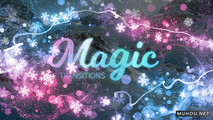 PR模板|神奇的魔法效果节日转场视频模板#Magic Transitions