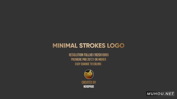 PR模板|迷你MG动画笔划LOGO标志视频模板下载#Minimal Strokes Logo插图