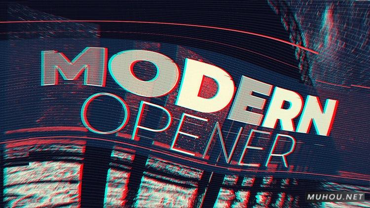 PR模板|现代动感RGB色彩偏移运动片头#Modern Opener插图
