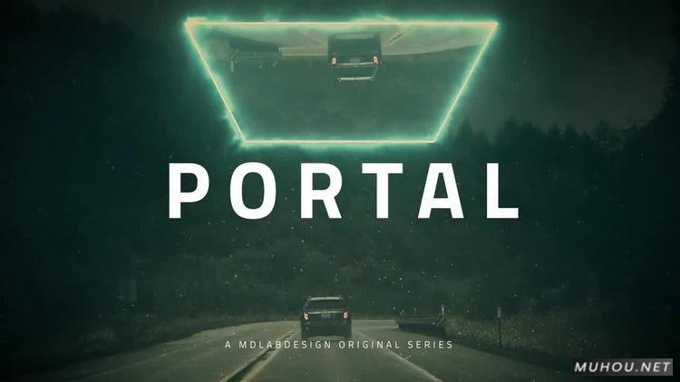 PR模板|超酷黑暗电影门户片头镜像包装视频模板#Portal