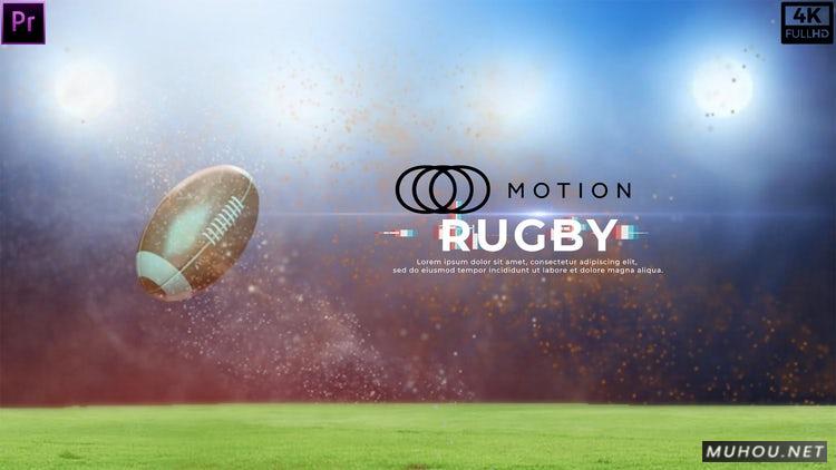 PR模板|橄榄球LOGO击球标志运动.prproj素材视频#Rugby Ball Logo