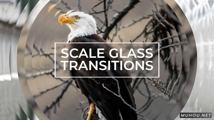 12个缩放玻璃过渡#Scale Glass Transitions视频PR素材模板