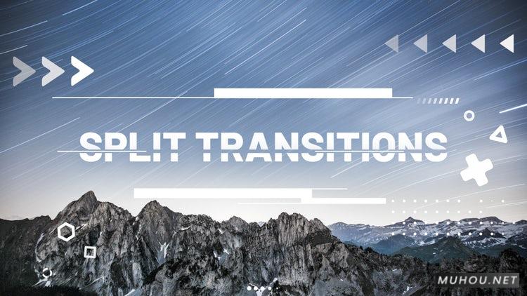 PR模板|16组独特照片分裂过渡包装Premiere Pro模板#Split Transitions