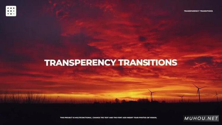 PR模板|文字组合画面切割转场16组视频模板#Transparency Transitions