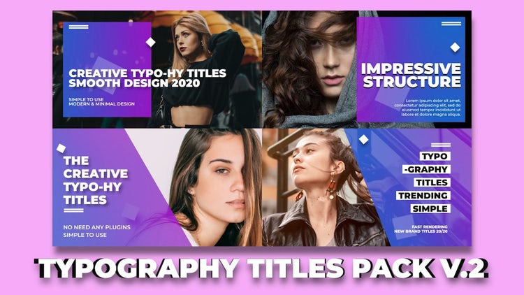 版式标题包装动画视频PR模板|V.2#Typography Titles Pack V.2