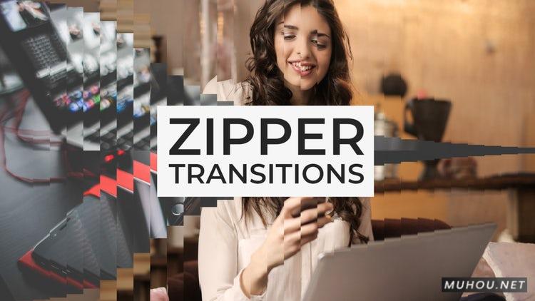 PR模板|拉链过渡12组动画锯齿转场视频模板#Zipper Transitions