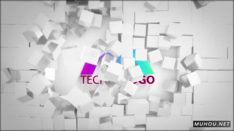 PR模板|快速立方体LOGO标志显示破坏片头#Fast Cubes Logo Reveal