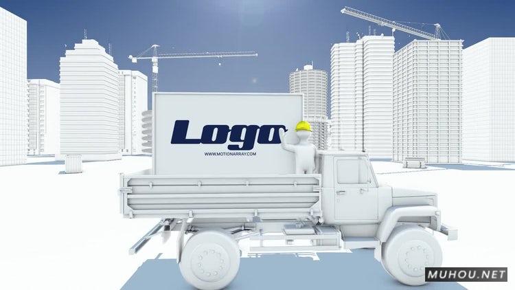 PR模板|施工现场标识logo创意房地产视频#Construction Site Logo插图