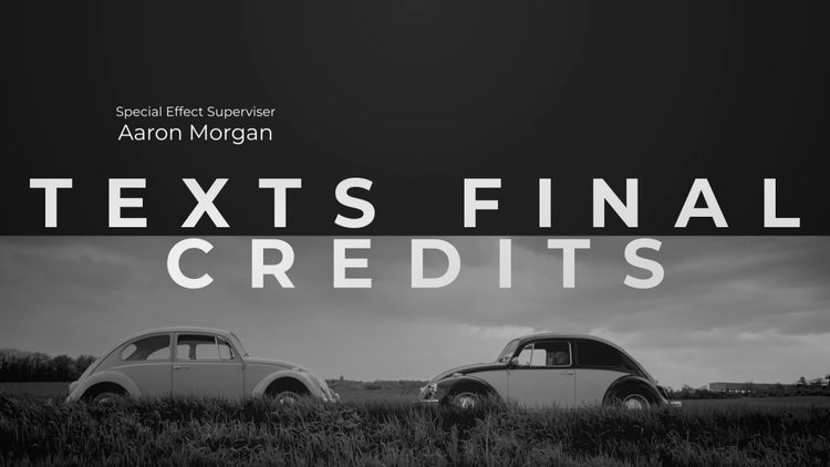 PR模板|黑白作品电影预告片图文排版视频模板#Texts Final Credits插图
