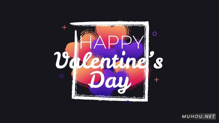 PR模板|情人节的标题和图标动画片头模板#Valentine's Day Titles And Icons
