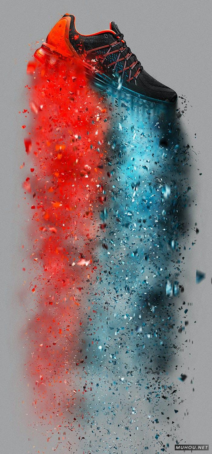 PS动作-照片打散粒子破碎龙卷风效果Tornadum - Powerful Dispersion Photoshop Action插图5