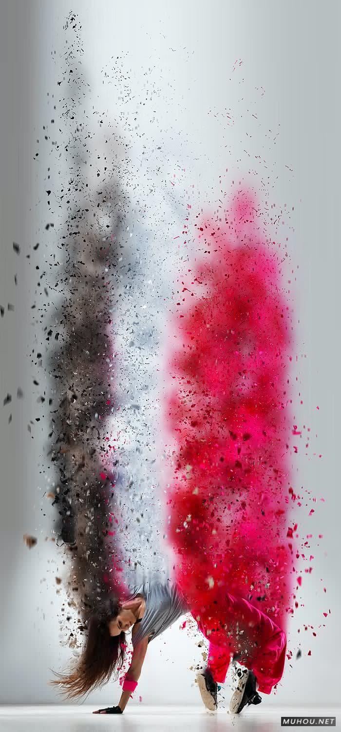 PS动作-照片打散粒子破碎龙卷风效果Tornadum - Powerful Dispersion Photoshop Action插图7