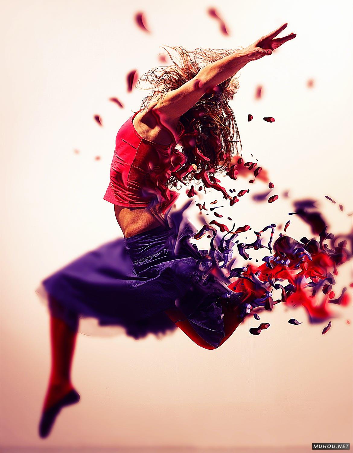 PS动作-国外超酷人像照片液体化破碎效果Dissolve Photoshop Action插图3