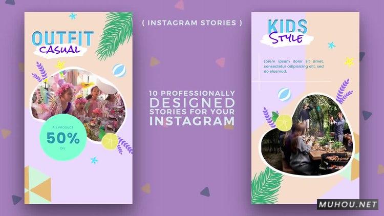 AE模板|INS故事：宝宝生日漂亮的视频贺卡模板#Instagram Stories: Baby Birthday插图